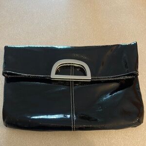 Tommy Hilfiger Black Patent Leather Clutch - new condition
